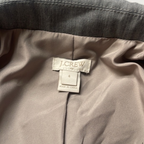 J. Crew Heather Gray Wool Blend 2 Button Notched Blazer Size 4 - Picture 9 of 11